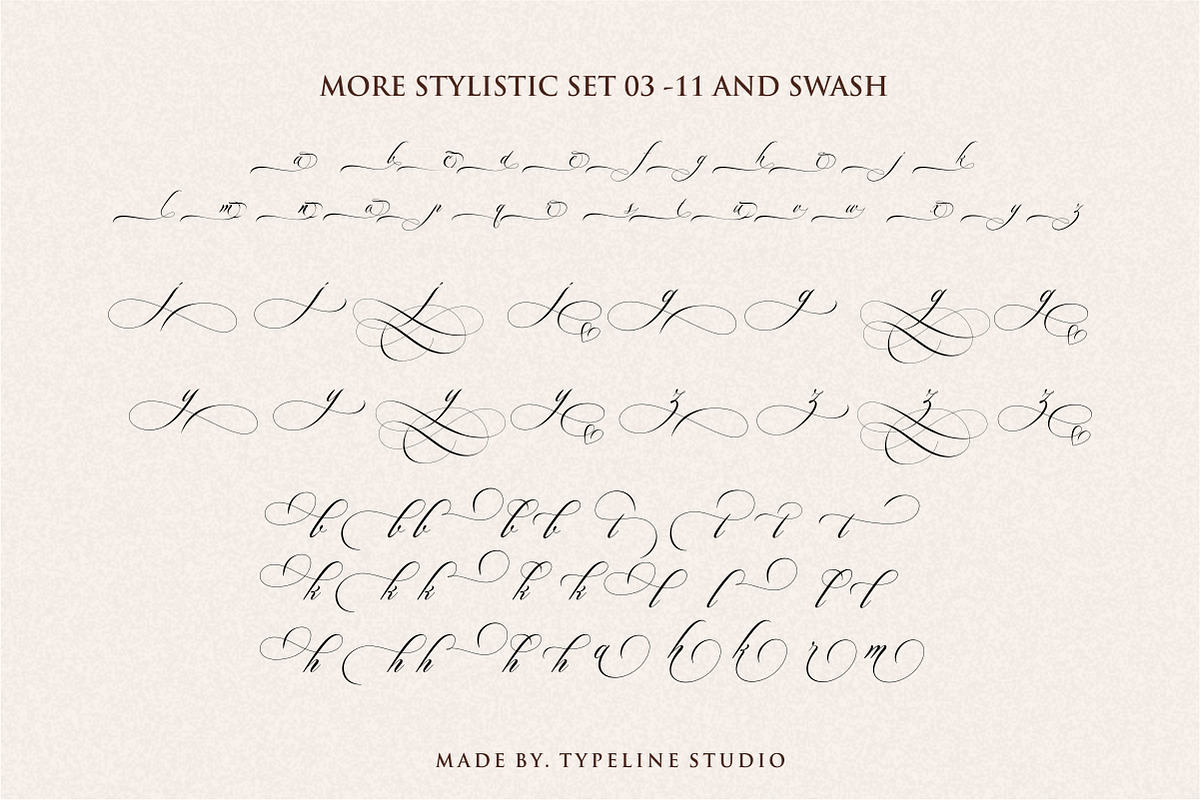 Switzerland Stylish Calligraphy, a Font by typeline studio (Photo 10 of 12)