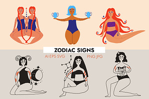 Zodiac Signs, a Person Illustration by AnkaDrozd