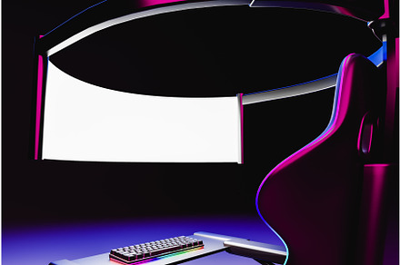 Chair with futuristic monitor and, an Object 3D Model by Daniel Megias