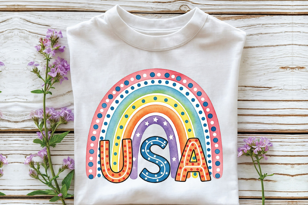 America Rainbow Boho PNG, an Illustration by CraftArtStudio (Photo 2 of 4)