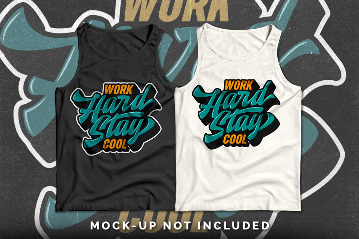 Work Hard Stay Cool Typography, an Illustration by Hendra Pratama (Photo 2 of 3)