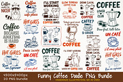 Funny Coffee Doodle PNG Bundle, an Object Graphic by GlitterCraft (Thumbnail 1 of 61)