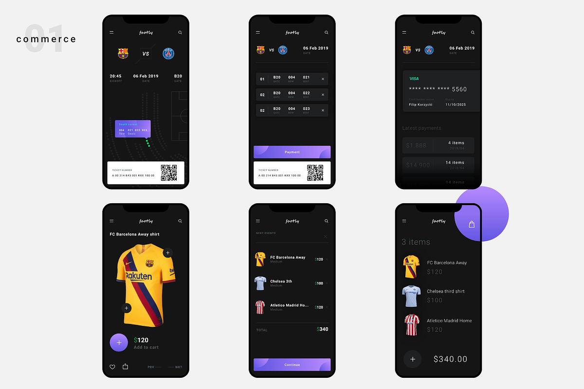 Footly - Football UI KIT (Xd file), an App Template by Filip Korzycki (Photo 2 of 6)