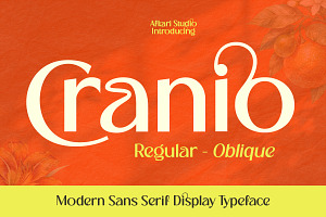 Cranio - Sans Serif Display Font, a Sans Serif Font by Afkari Studio