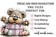 Whimsical Easter Teddy Bear Clipart, an Illustration by OK Design (Thumbnail 4 of 6)