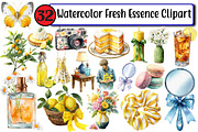 Watercolor Fresh Essence Clipart, an Illustration by Design Market (Thumbnail 1 of 3)
