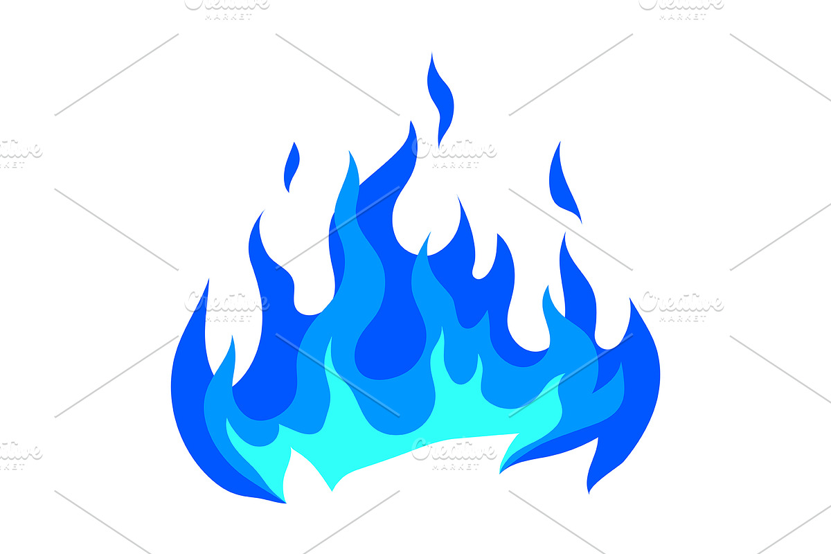 Illustration of stylized fire., an Object Illustration by incomible