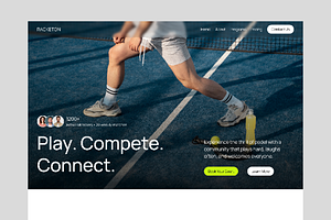Racketon - Sports Framer Template, a Landing Page Template by Hammad Arif