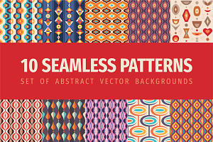 10 Seamless Patterns Backgrounds