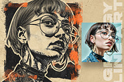 Grungy Line Art Photo Effects, an Action Add-On by Amorjesu.com (Thumbnail 11 of 25)
