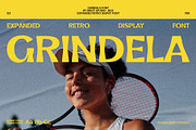 Grindela - Expanded Retro Font, a Sans Serif Font by Drizy (Thumbnail 1 of 10)