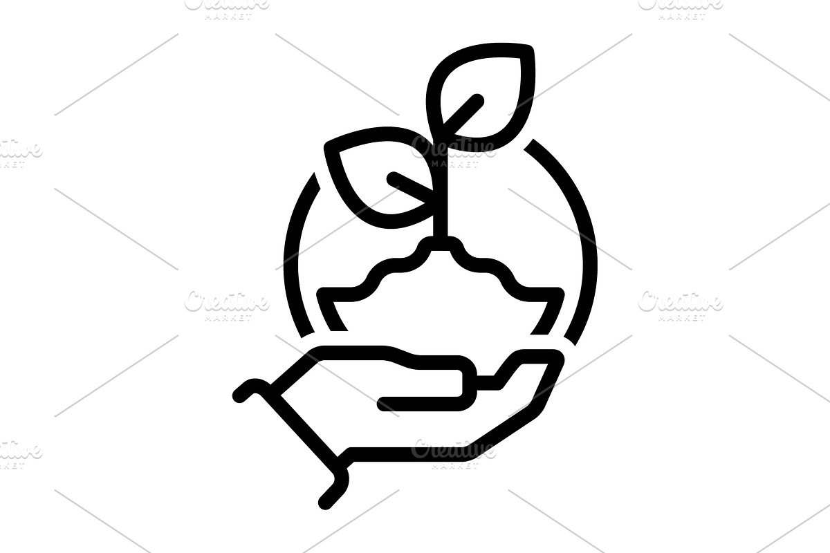 Sustainability black icon, an Outline Icon by Creative priyanka