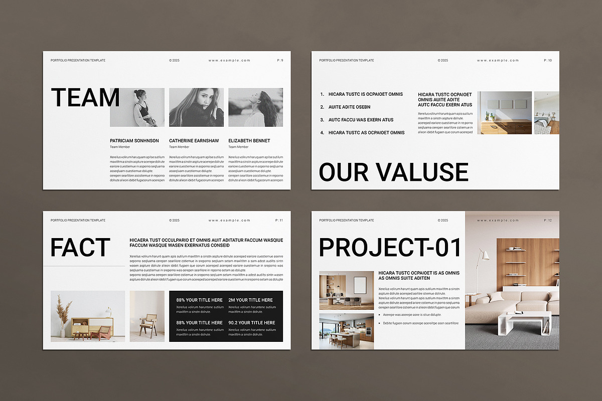 Portfolio Presentation Template, a Presentation Template by E-Type (Photo 4 of 6)