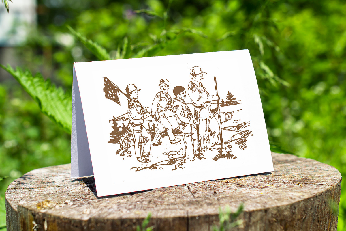 A6 Landscape Bi-fold Card Mockup, a Print Template by ItemBridge (Photo 4 of 4)