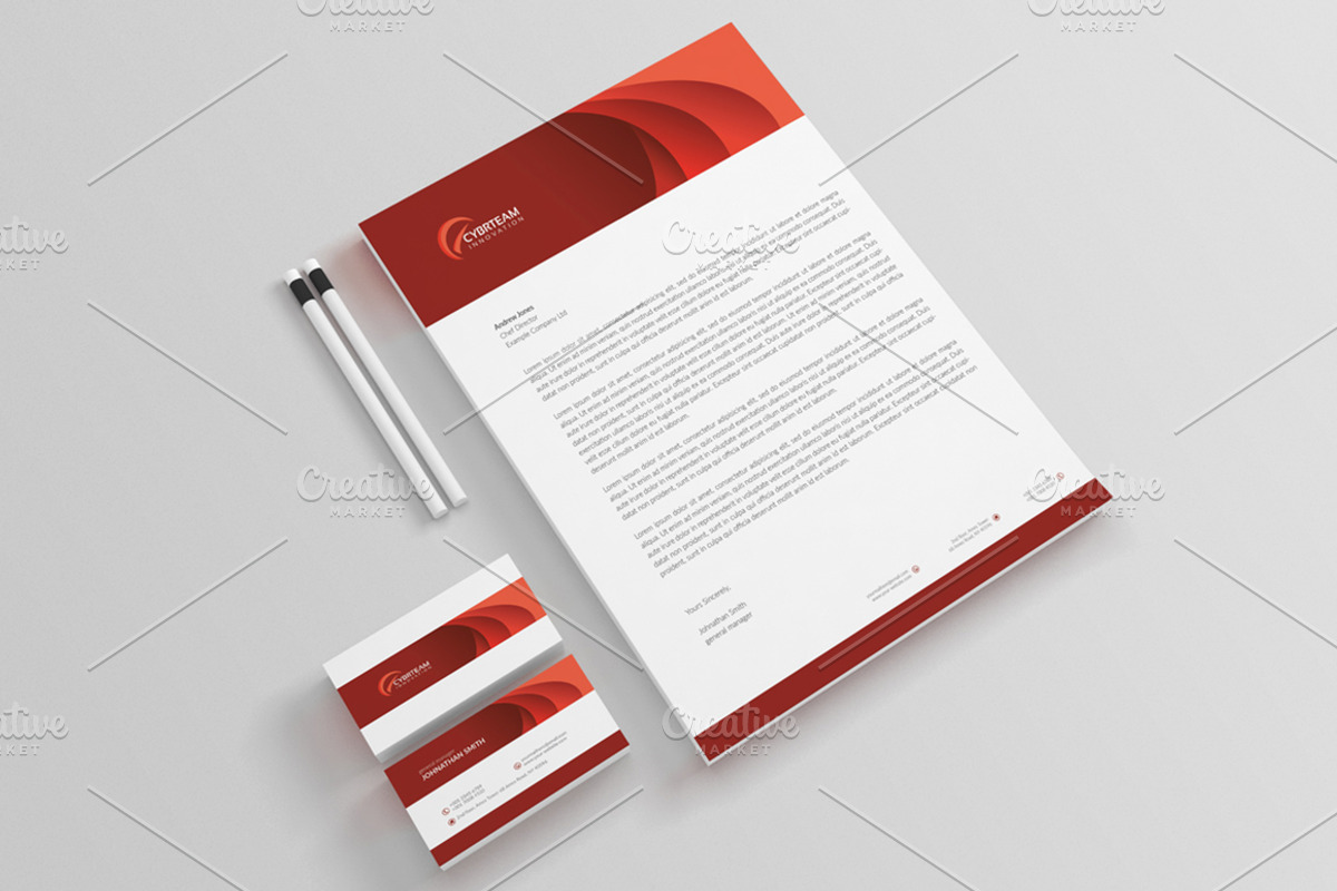 Corporate Business Card & Letterhead, a Stationery Template by BettyDesign (Photo 5 of 7)