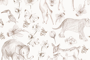Wallpaper tropical animals, a Wallpaper Graphic by maniamantellina