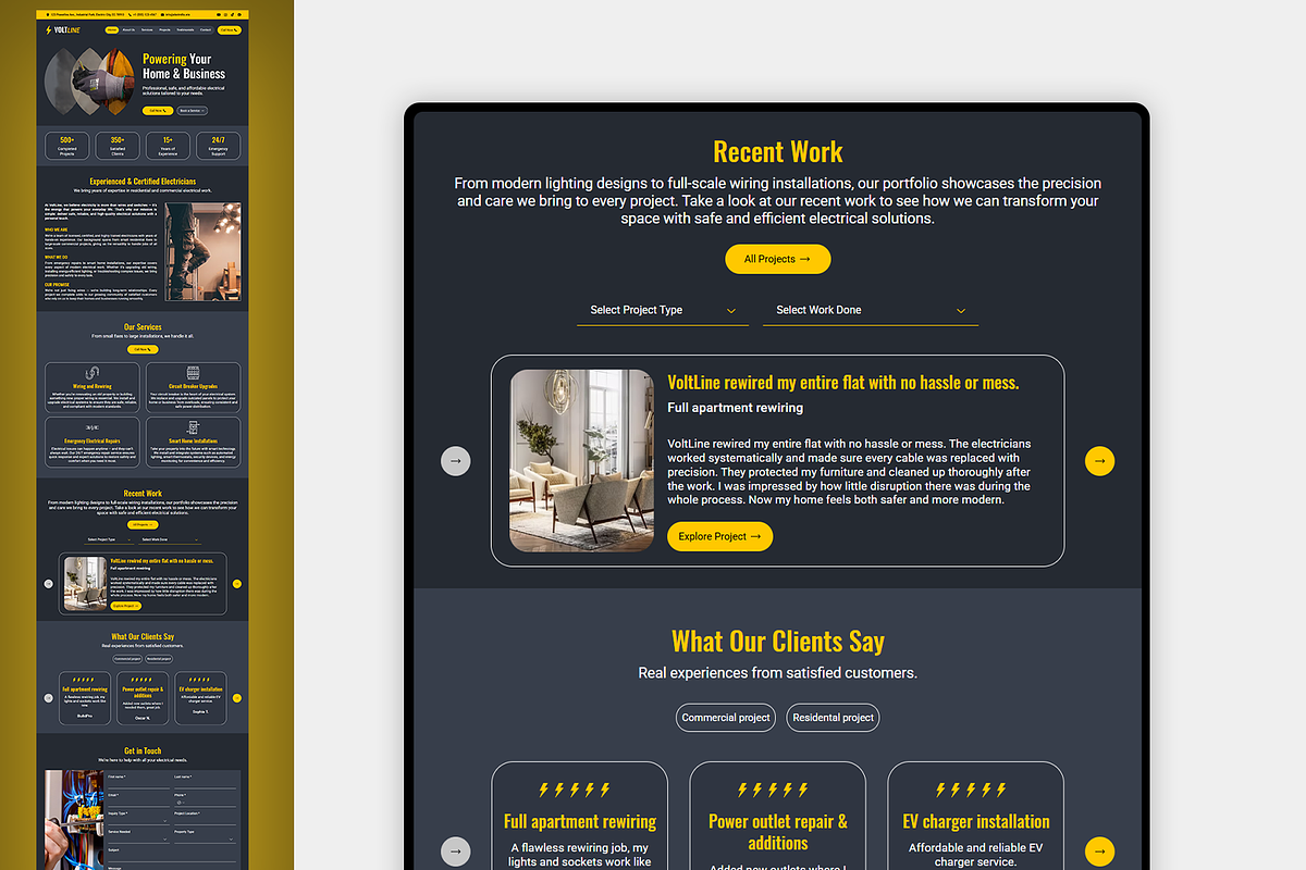 Electrician Wix Studio Website preview 6