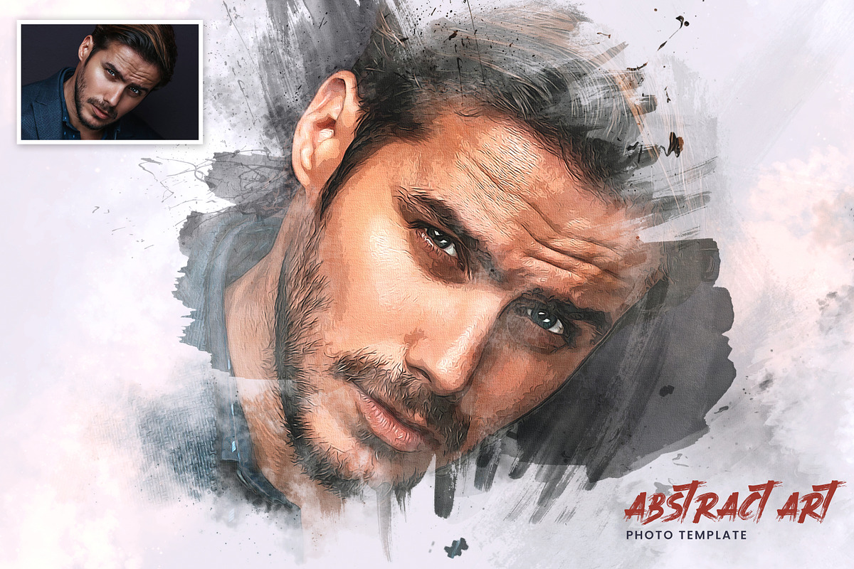 Abstract Art Photo Template, a Graphic by U_Design (Photo 6 of 9)