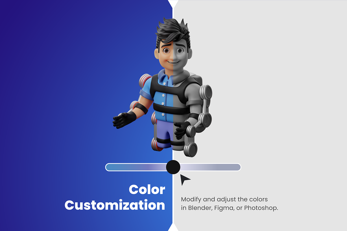 3D Robot Icon Set, an Object 3D Model by Flat Icons (Photo 3 of 8)