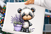 Whimsical spring panda clipart, an Illustration by SinaCreation (Thumbnail 10 of 11)