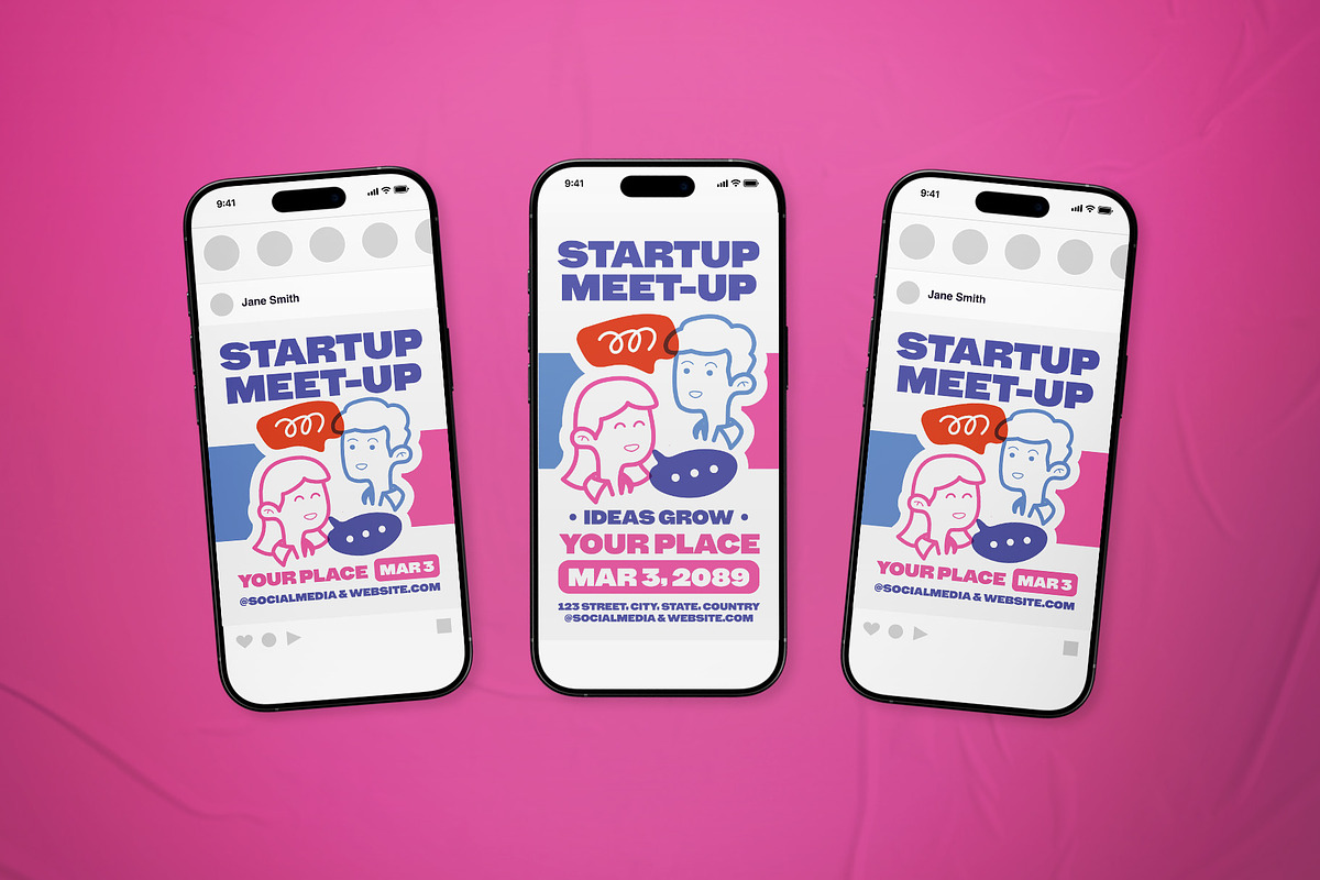 Startup Meet Up Event Flyer Set, a Flyer Template by The Good Store (Photo 2 of 2)