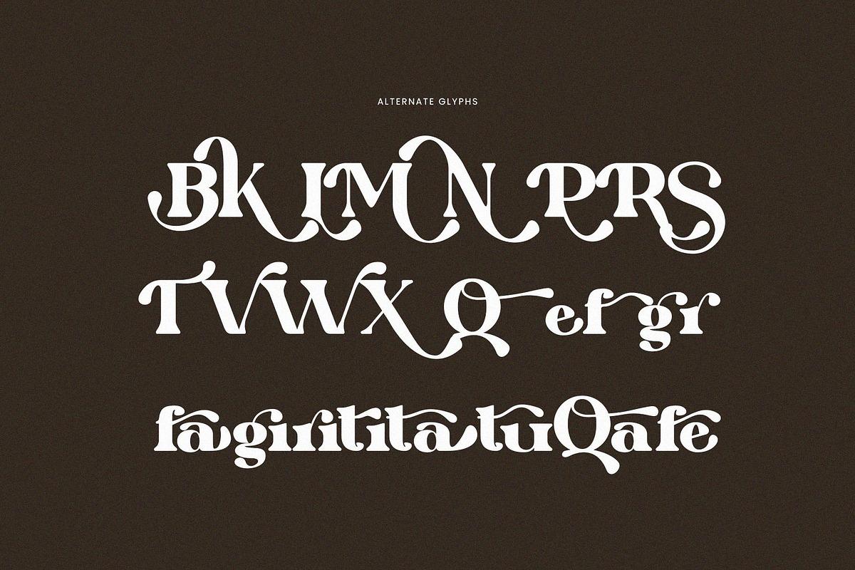 Qarifa Elegant Ligature Serif Font, a Serif Font by Perfectype (Photo 8 of 8)