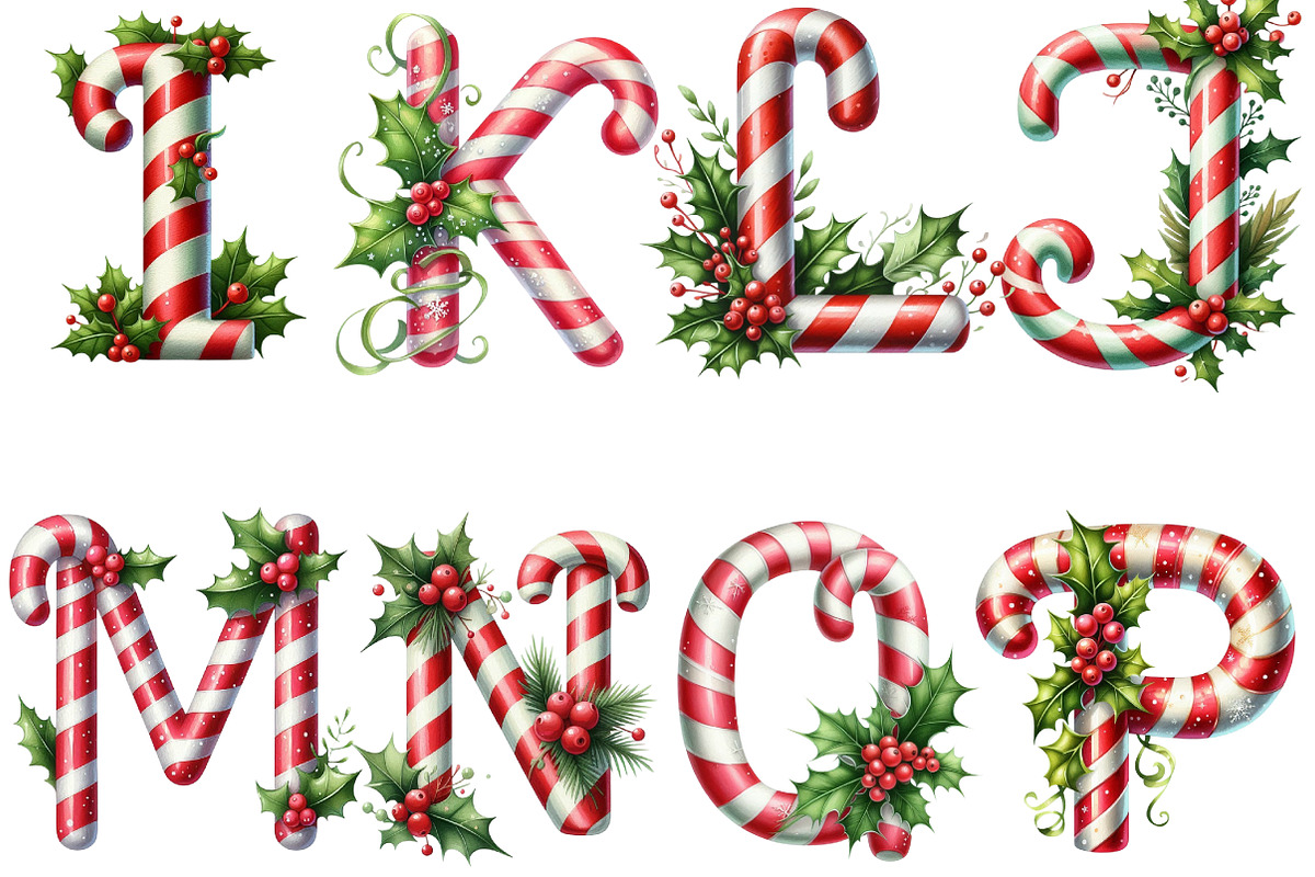 Christmas Alphabet Clipart Bundle, an Illustration by DreamArtGraphic (Photo 6 of 6)