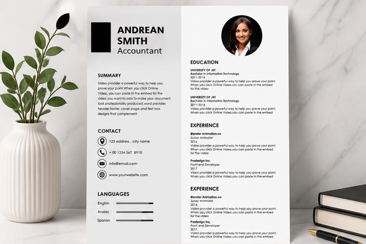 MODERN RESUME TEMPLATE (R15), a Resume Template by dulchaer29 (Photo 1 of 4)