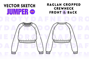 Cropped Raglan Crewneck, an Apparel Mockup by Doroty Dafne Designs (Thumbnail 2 of 7)