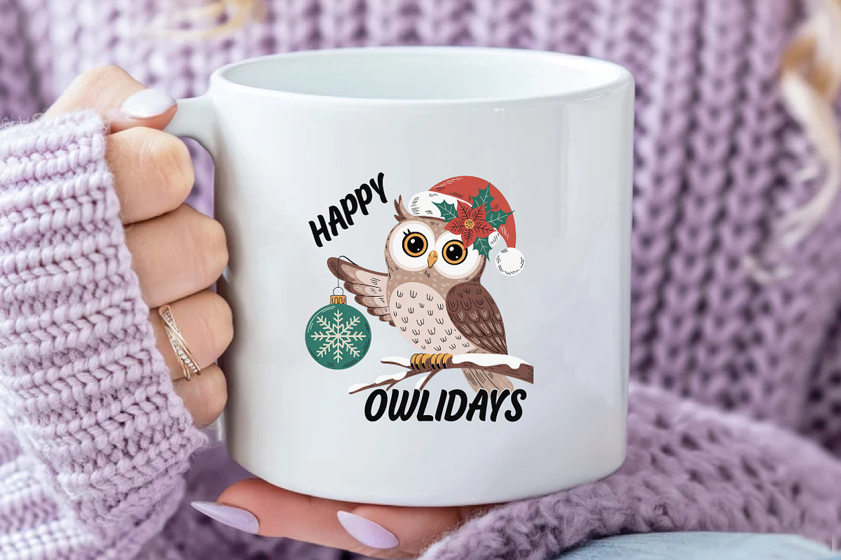 Owlidays Funny Christmas Sublimation, an Illustration by Daily.Designs (Photo 5 of 5)