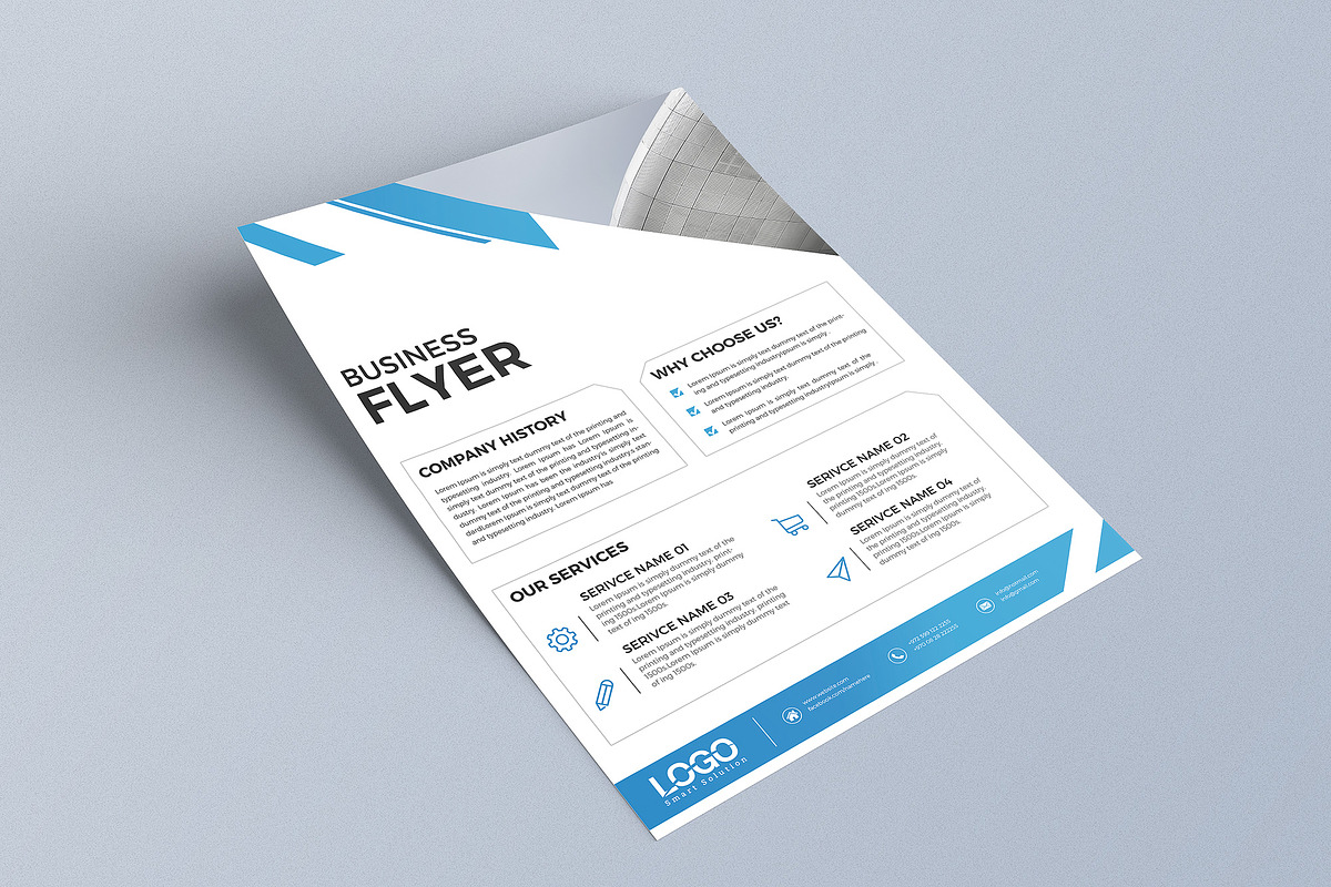 Clean Business Flyer, a Flyer Template by BrochuresFactory