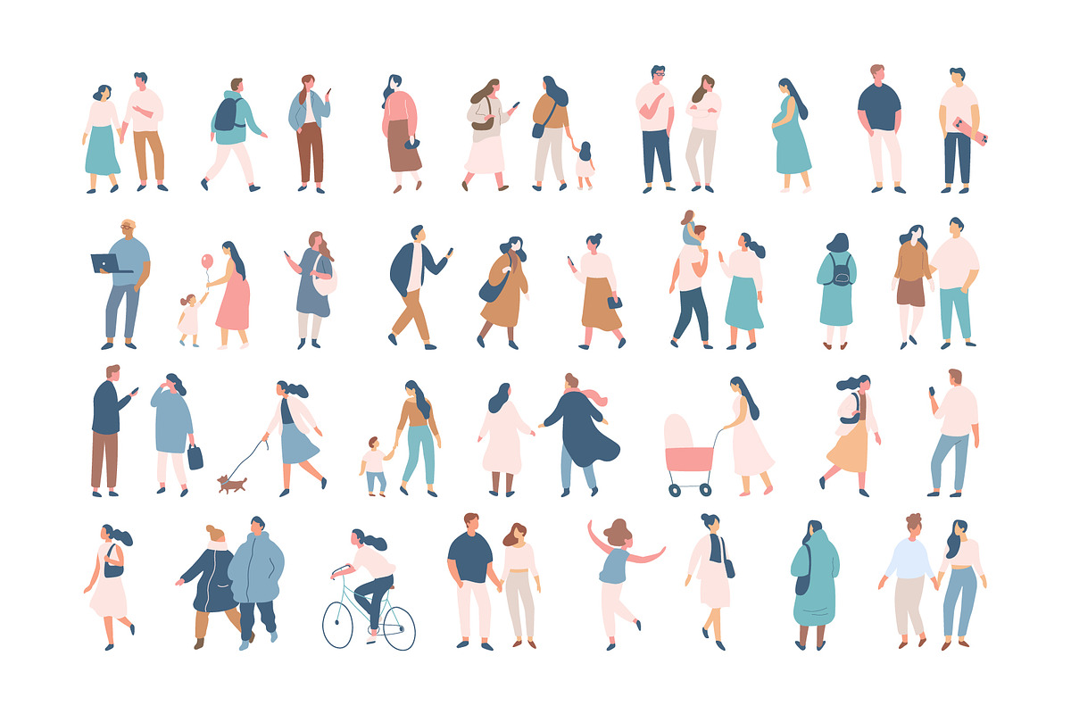 100+ People silhouette vector set, a Person Illustration by Vector_Art (Photo 3 of 12)