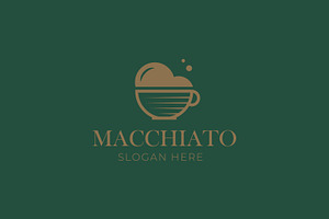 Macchiato Logo Elegant Coffee Cup, a Branding & Logo Template by Signatoro
