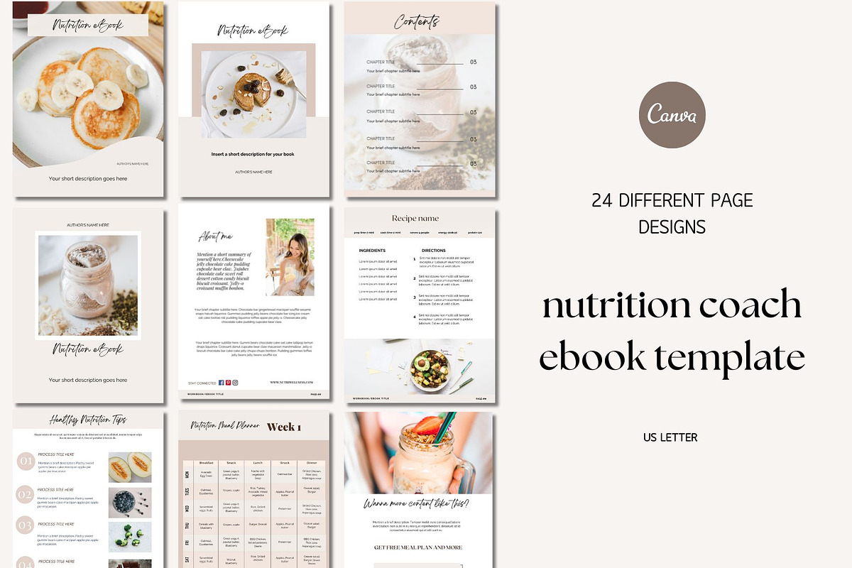 Nutrition Recipe Template Bundle, a Magazine Template by Deepa Template Studio (Photo 3 of 25)