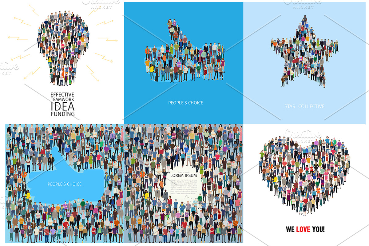 Standing people collection, a Person Illustration by Digithings (Photo 2 of 2)