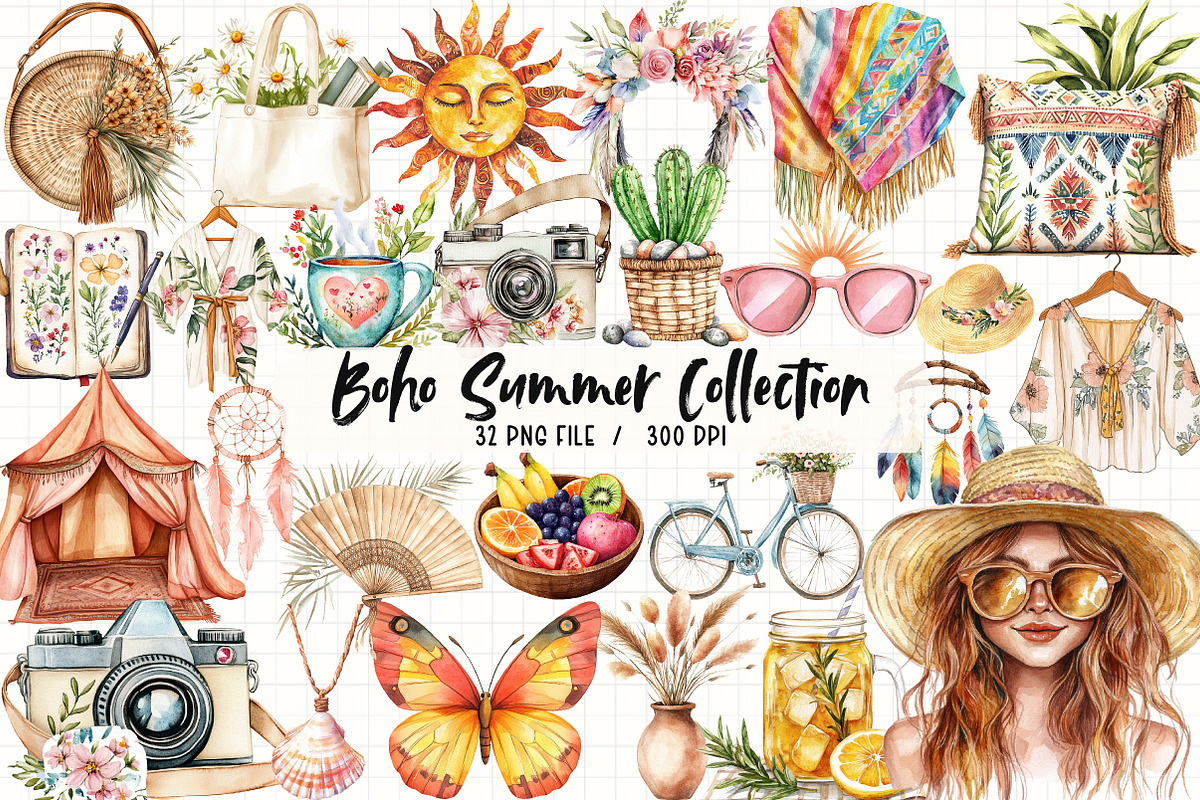 Boho Summer Collection, an Illustration by Libby Wishes (Photo 1 of 6)