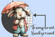Whimsical Summer Beach Bunny Clipart, an Illustration by Canvas Craft (Thumbnail 2 of 7)