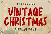 Vintage Christmas font, a Handwritten Font by Fourteen Letter (Thumbnail 1 of 7)