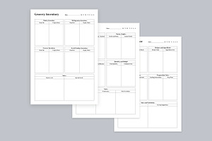 Meal Planning Pages Set V-18