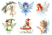 Beautiful Fairy Christmas Clipart, an Illustration by Daily.Designs (Thumbnail 4 of 5)