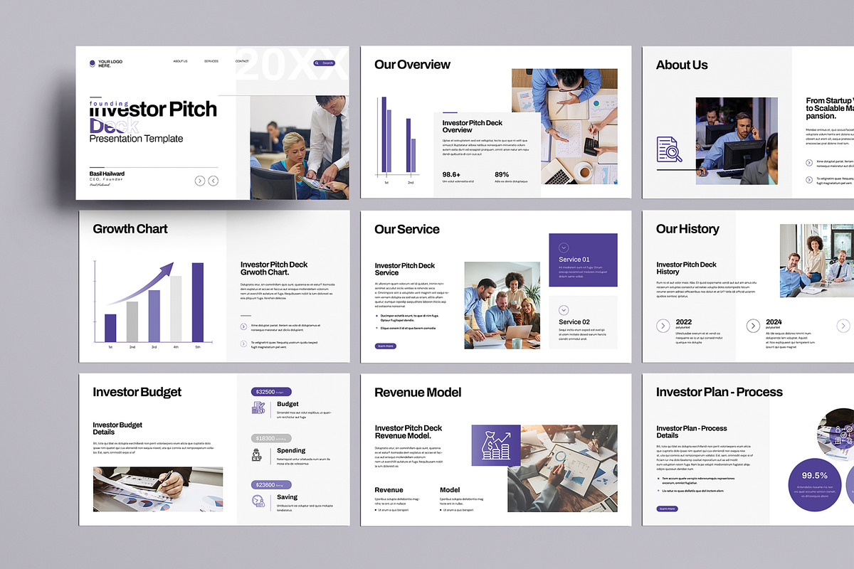 Investor Pitch Deck Presentation, a Presentation Template by MightyDesign (Photo 1 of 8)