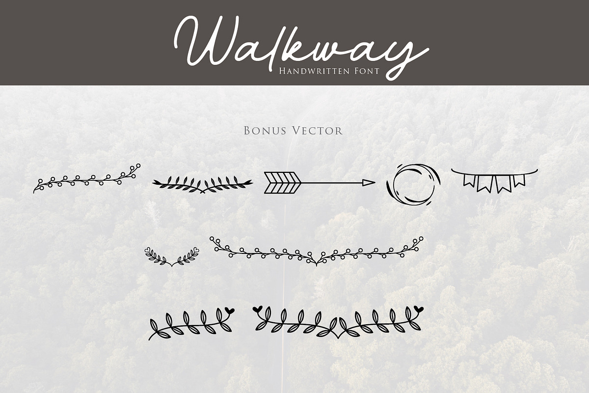 Walkway Font + Bonus Vector, a Script Font by sabrcreative (Photo 11 of 11)
