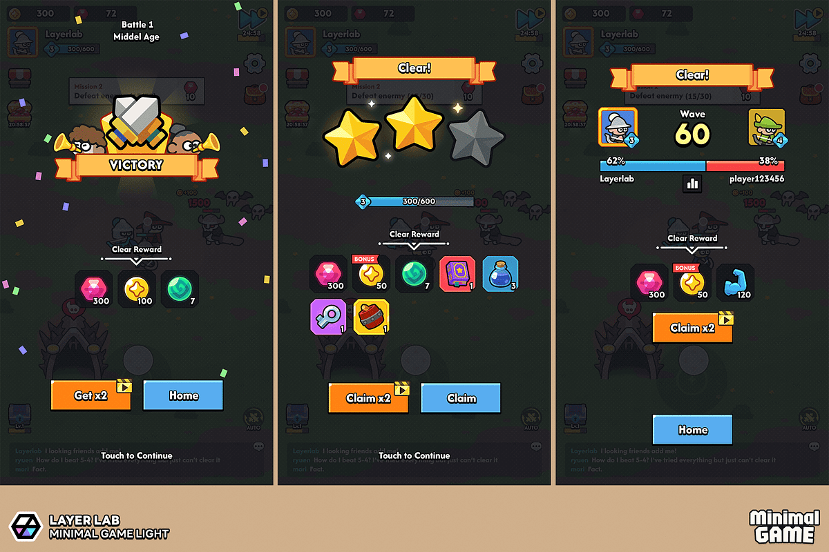 GUI Pro - Minimal Game Light, an UI Kit Template by LAYERLAB (Photo 25 of 51)