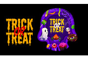 Paper cut Halloween greeting card, a Seasonal Illustration by Seavector Studio (Thumbnail 2 of 3)