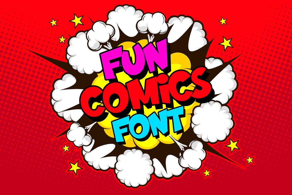 Fun Comics Font, a Sans Serif Font by OWPictures (Photo 1 of 7)