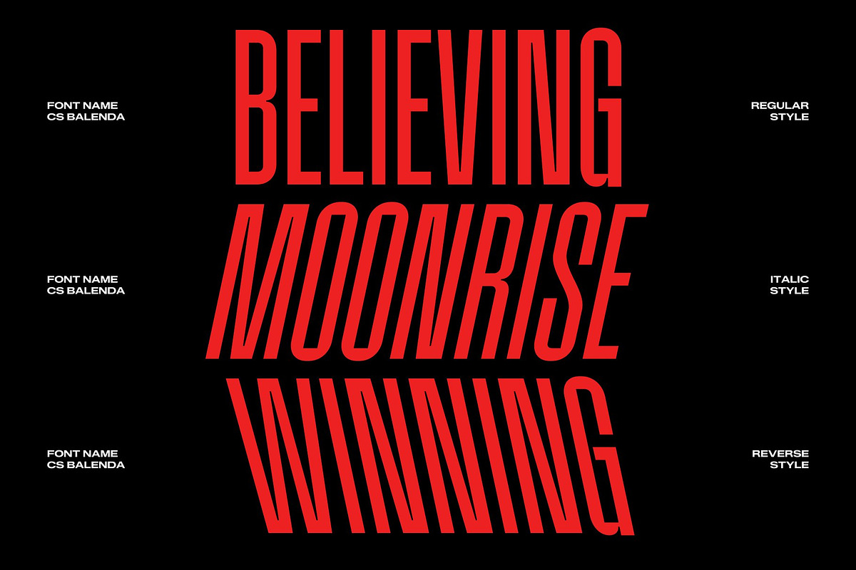 CS Balenda – Condensed Font, a Sans Serif Font by Craft Supply Co. (Photo 2 of 8)