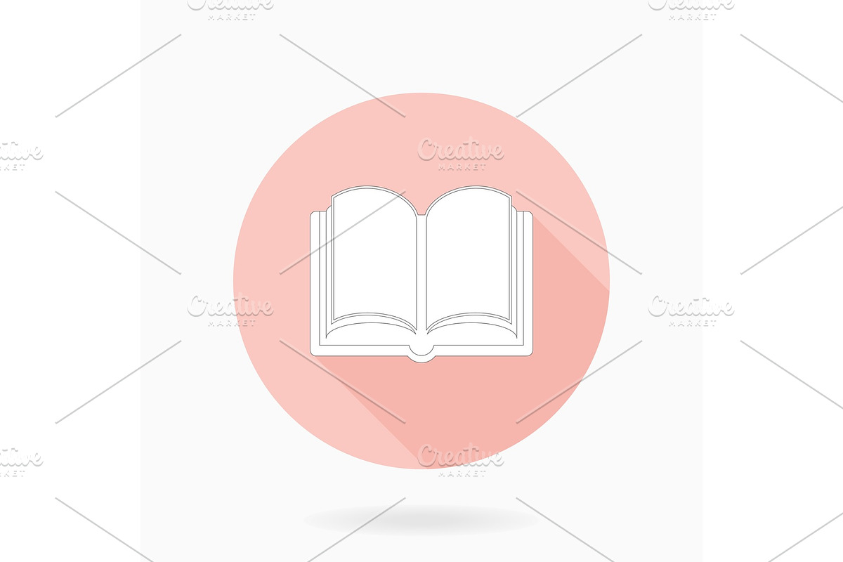 Fine Vector Flat Icon With Book, an Outline Icon by FineArtStudio (Photo 1 of 3)