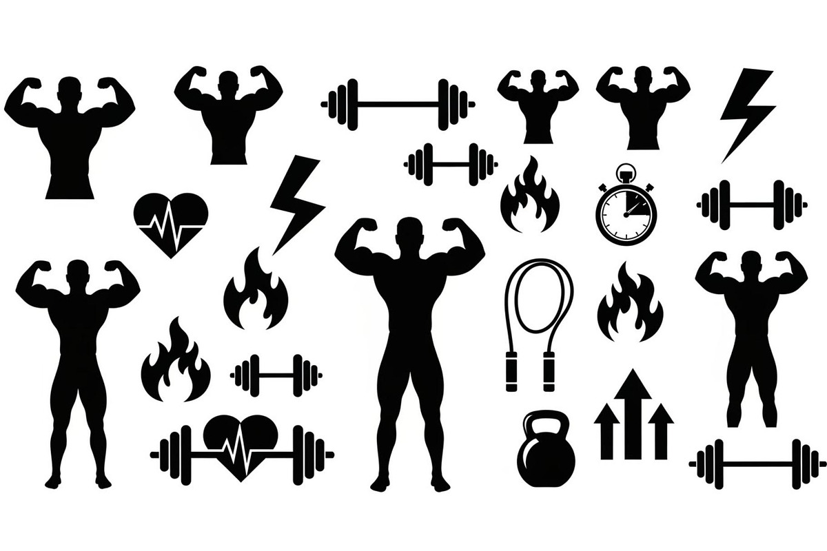 Ultimate Fitness Gym Vector Bundle, an Illustration by Creativeshirt (Photo 36 of 51)