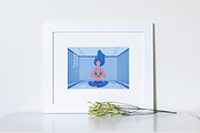White Frame Mockup with Flowers, a Print Template by purple_swarm (Thumbnail 2 of 3)