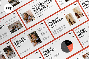 White Orange Sales Strategy Plan PPT, a Presentation Template by graphicook